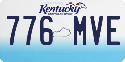 KY license plate 776MVE