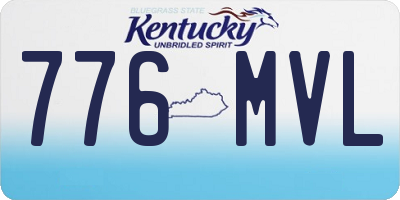 KY license plate 776MVL