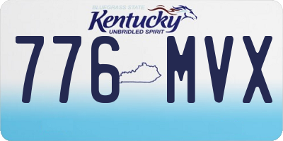 KY license plate 776MVX