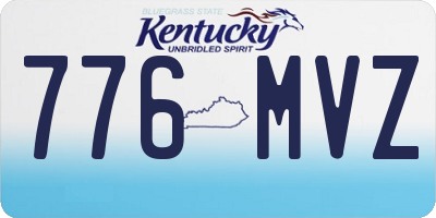 KY license plate 776MVZ