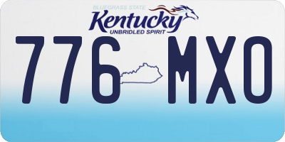 KY license plate 776MXO