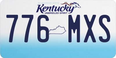 KY license plate 776MXS