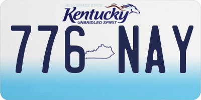 KY license plate 776NAY