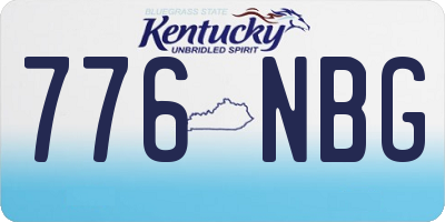 KY license plate 776NBG