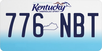 KY license plate 776NBT