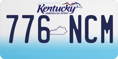 KY license plate 776NCM