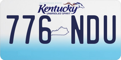 KY license plate 776NDU