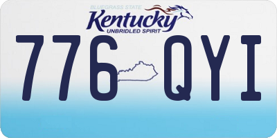 KY license plate 776QYI