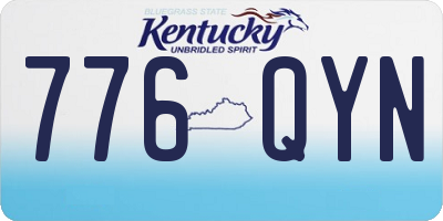 KY license plate 776QYN