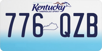 KY license plate 776QZB