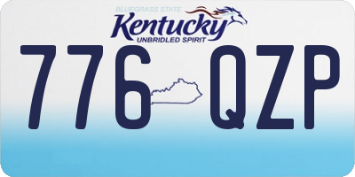 KY license plate 776QZP