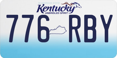 KY license plate 776RBY