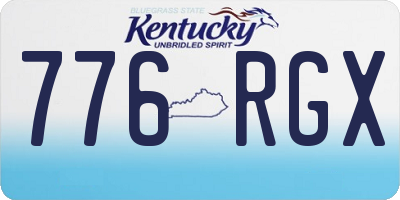 KY license plate 776RGX