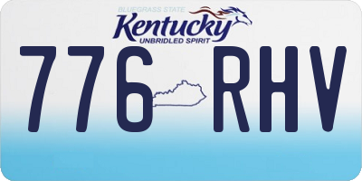 KY license plate 776RHV