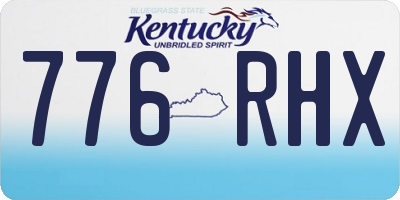 KY license plate 776RHX