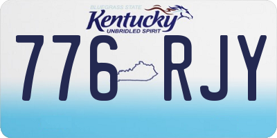 KY license plate 776RJY