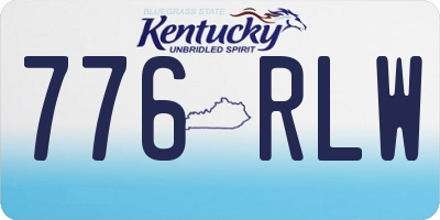 KY license plate 776RLW