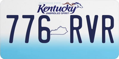 KY license plate 776RVR
