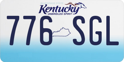 KY license plate 776SGL