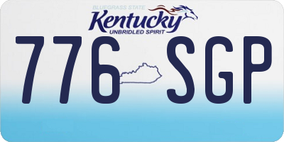 KY license plate 776SGP