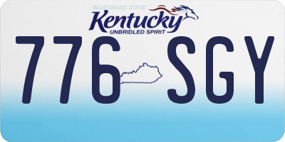KY license plate 776SGY