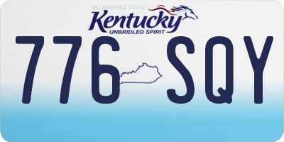 KY license plate 776SQY