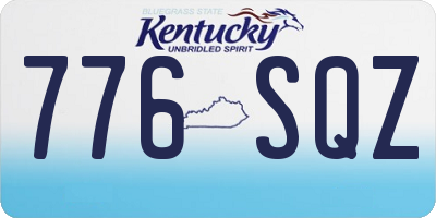 KY license plate 776SQZ