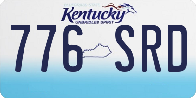 KY license plate 776SRD