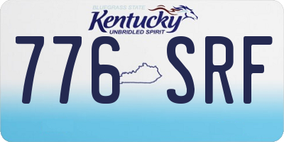 KY license plate 776SRF