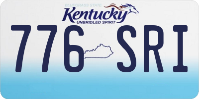 KY license plate 776SRI