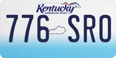 KY license plate 776SRO