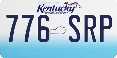 KY license plate 776SRP
