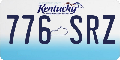 KY license plate 776SRZ