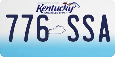 KY license plate 776SSA
