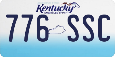 KY license plate 776SSC