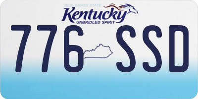KY license plate 776SSD