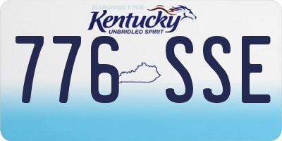 KY license plate 776SSE