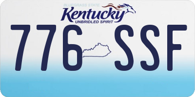 KY license plate 776SSF