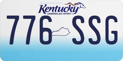 KY license plate 776SSG
