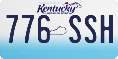 KY license plate 776SSH
