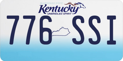 KY license plate 776SSI
