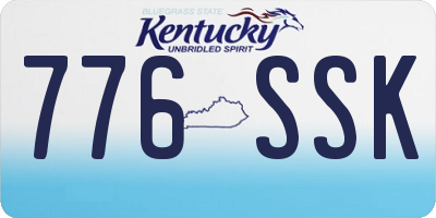 KY license plate 776SSK