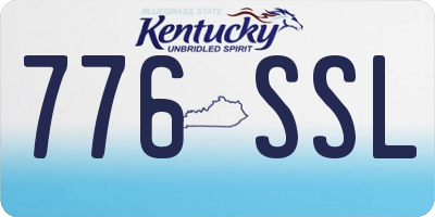 KY license plate 776SSL