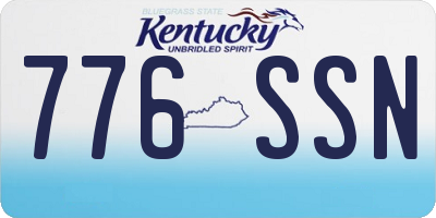 KY license plate 776SSN