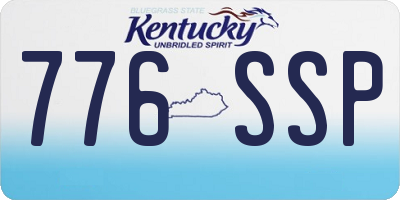 KY license plate 776SSP