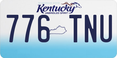 KY license plate 776TNU