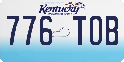 KY license plate 776TOB