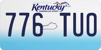 KY license plate 776TUO
