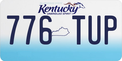 KY license plate 776TUP