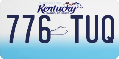KY license plate 776TUQ